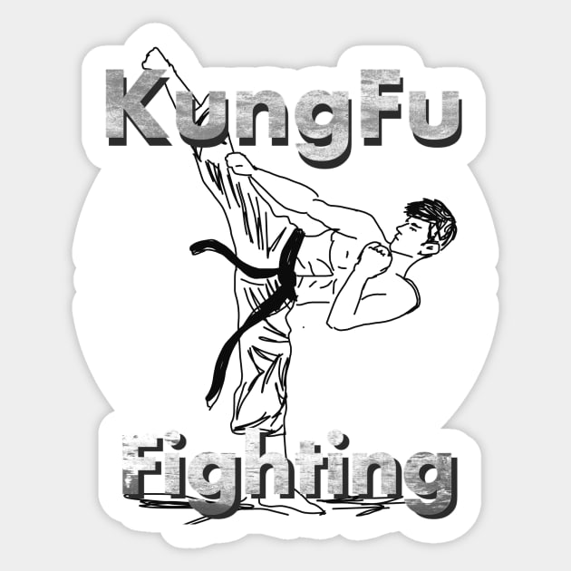 Kung Fu fighting sport Sticker by Grafititee